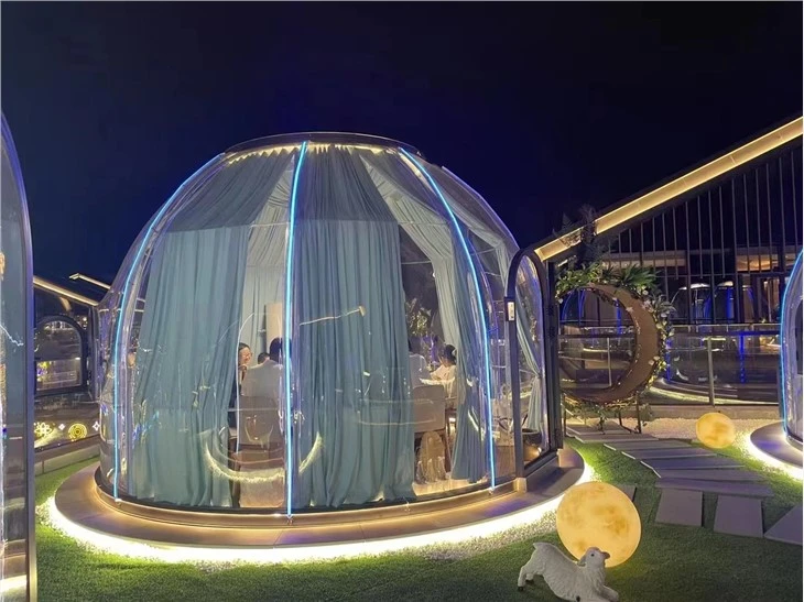 4 personen helder geodetisch glamping iglo-bubbelkoepelhuis