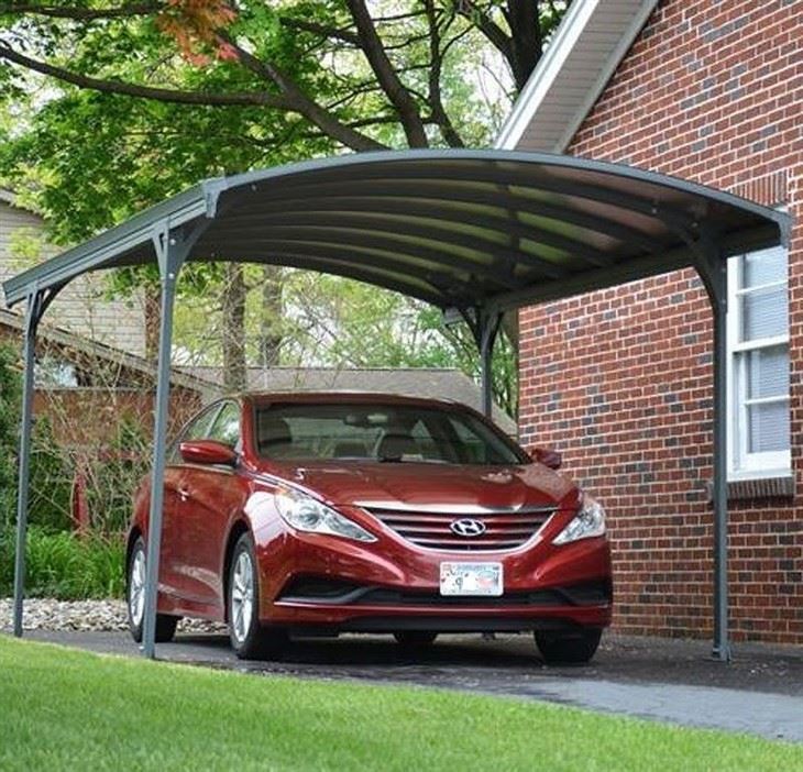 M Shape Aluminum Polycarbonate Carport For Outdoor Parking high quality